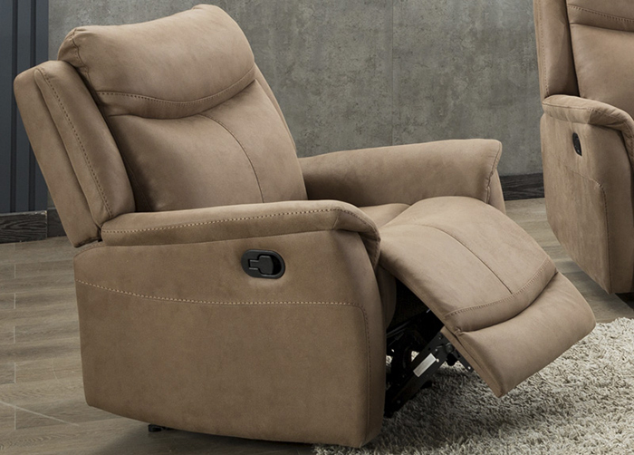Arizona Fuax Leather Reclining Arm Chair - Click Image to Close